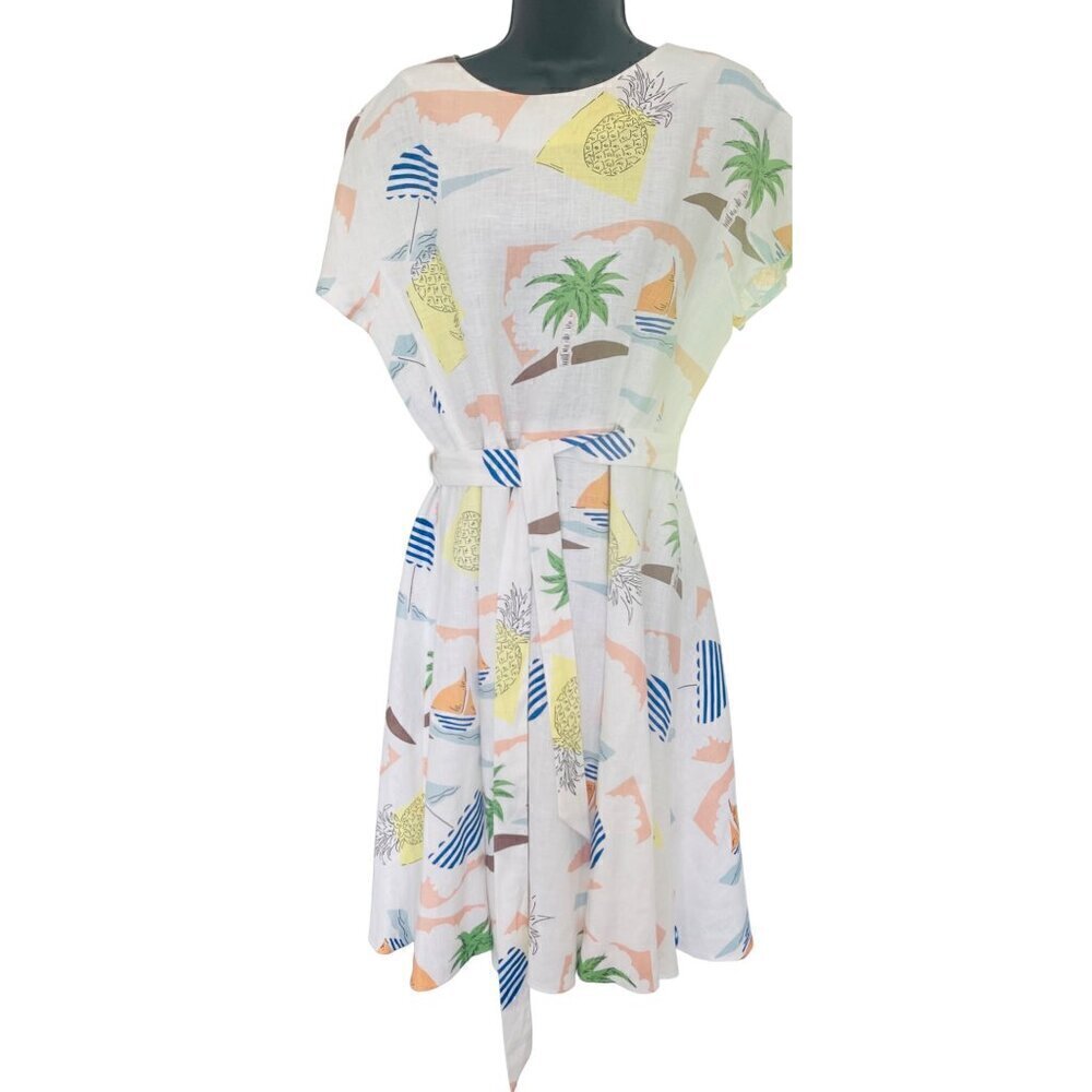 Hobbs womens dress New  Linen Flax size 10
